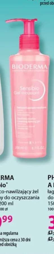 Łagodząco-nawilżający żel micelarny do oczyszczania twarzy Bioderma Sensibio