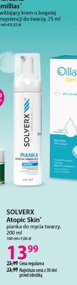 Pianka do mycia twarzy Solverx Atopic Skin