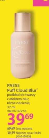Podkład do twarzy z efektem blur Paese Puff Cloud Blur