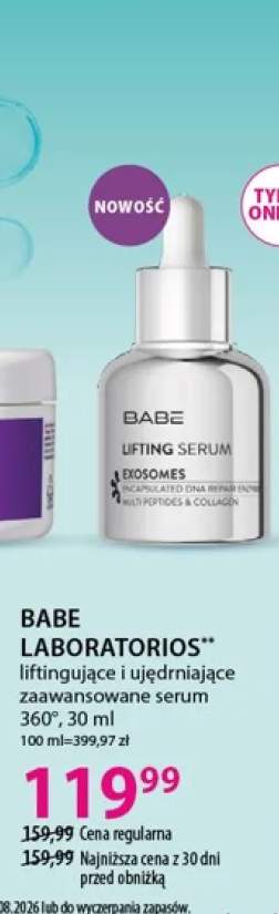 Serum liftingujące i ujędrniające zaawansowane Babe Laboratorios Exosomes