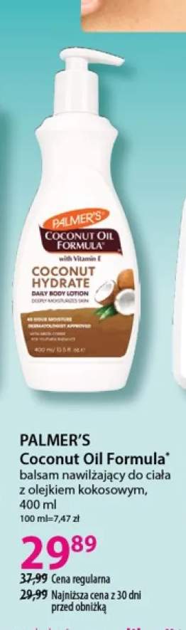 Balsam nawilżający do ciała Palmer's Coconut Oil Formula z olejkiem kokosowym