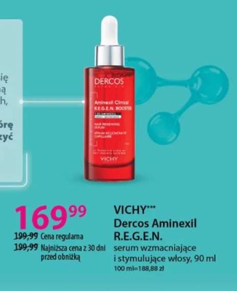 Serum wzmacniające i stymulujące włosy Vichy Dercos Aminexil R.E.G.E.N.