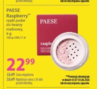Sypki puder do twarzy Paese Raspberry