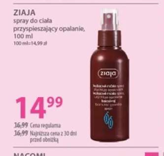 Spray do ciała przyspieszający opalanie Ziaja