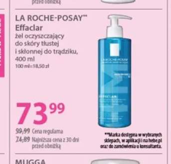 Żel oczyszczający do skóry tłustej i skłonnej do trądziku La Roche-Posay Effaclar