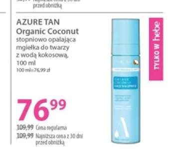 Mgiełka do twarzy Azure Tan Organic Coconut