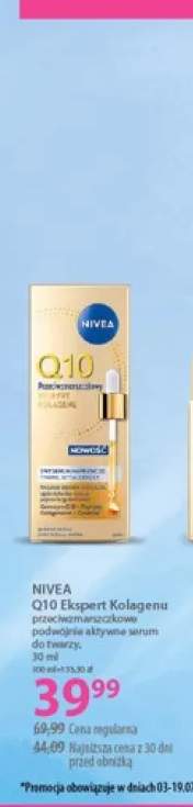 Serum do twarzy Nivea Q10 Ekspert Kolagenu podwójnie aktywne