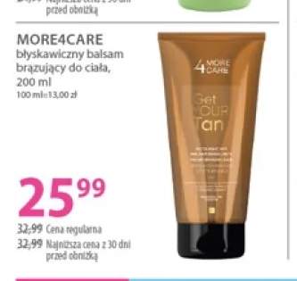 Balsam brązujący do ciała More4Care błyskawiczny