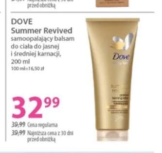 Balsam samoopalający do ciała Dove Summer Revived do jasnej i średniej karnacji