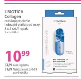 Płatki pod oczy L'biotica Collagen redukujące cienie i obrzęki