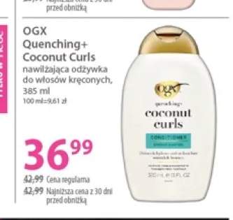 Nawilżająca odżywka do włosów kręconych OGX Quenching+ Coconut Curls