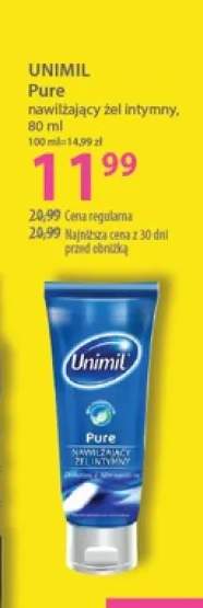 Nawilżający żel intymny Unimil Pure