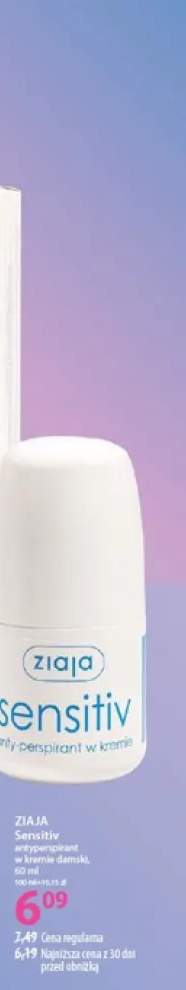 Antyperspirant w kremie damski Ziaja Sensitiv