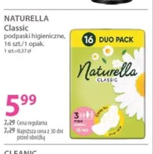 Podpaski higieniczne Naturella Classic