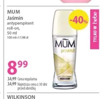 Antyperspirant roll-on Mum Jaśmin