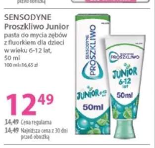 Pasta do zębów dla dzieci Sensodyne Proszkliwo Junior