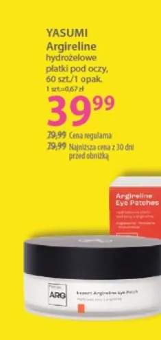 Hydrożelowe płatki pod oczy Yasumi Argireline