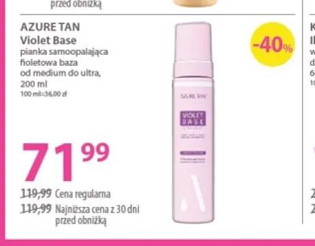 Pianka samoopalająca Azure Tan Violet Base