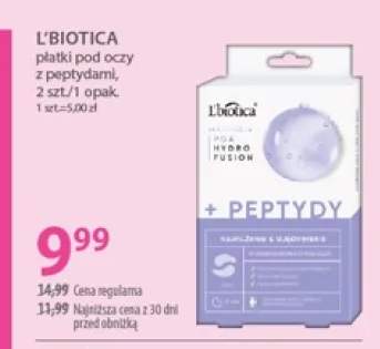 Płatki pod oczy L'biotica z peptydami