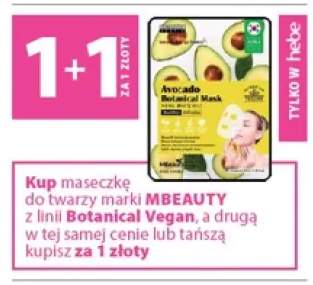 Maseczka do twarzy Mbeauty Botanical Vegan Avocado