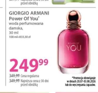 Woda perfumowana damska Giorgio Armani Power Of You
