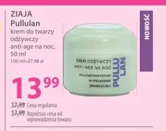 Pullulan krem do twarzy odżywczy anti-age na noc Ziaja