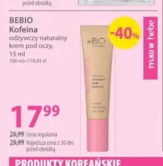 Kofeina odżywczy naturalny krem pod oczy beBIO
