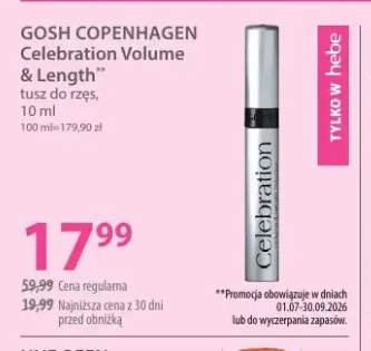 Tusz do rzęs Celebration Volume & Length Gosh Copenhagen