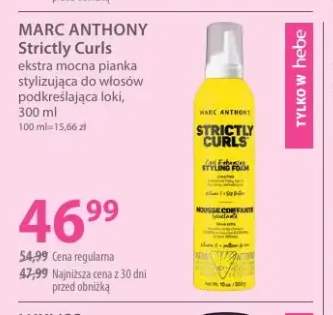 Ekstra mocna pianka stylizująca do włosów podkreślająca loki Strictly Curls Marc Anthony