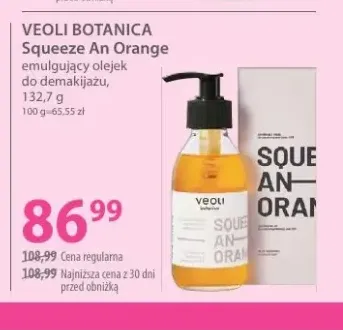 Emulgujący olejek do demakijażu Squeeze An Orange Veoli Botanica