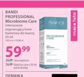 Intensywnie regenerujący krem barierowy do twarzy Microbiome Care Bandi Professional