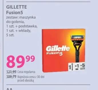 Zestaw maszynka do golenia + podstawka + wkłady Gillette Fusion5