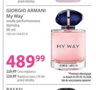 Woda perfumowana damska My Way Giorgio Armani