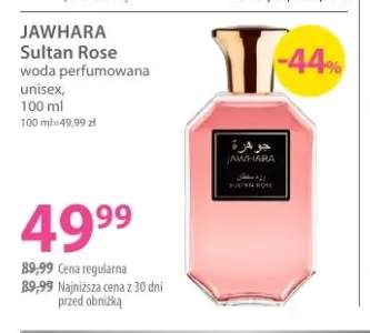 Woda perfumowana unisex Sultan Rose Jawhara