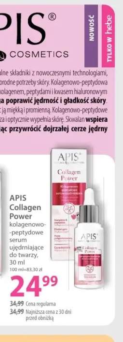 Kolagenowo-peptydowe serum ujędrniające do twarzy Collagen Power Apis
