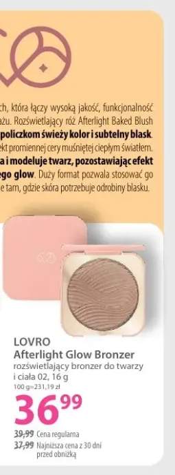 Rozświetlający bronzer do twarzy i ciała 02 Afterlight Glow Bronzer Lovro