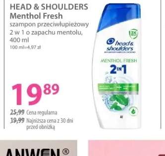 Menthol Fresh szampon przeciwłupieżowy 2 w 1 o zapachu mentolu Head & Shoulders