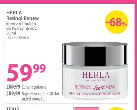 Retinol Renew krem z retinolem do twarzy na noc Herla