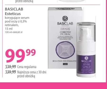 Esteticus korygujące serum pod oczy z 0,3% retinalem BasicLab