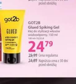 Klej do stylizacji włosów wodoodporny got2b Glued Spiking Gel