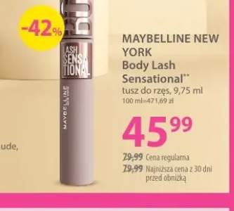Tusz do rzęs Body Lash Sensational Maybelline New York