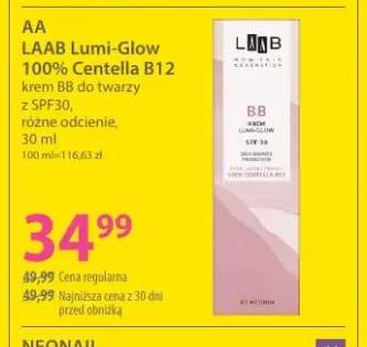Krem BB do twarzy z SPF30 LAAB Lumi-Glow 100% Centella B12 AA