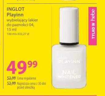 Wybielający lakier do paznokci 04 Playinn Inglot