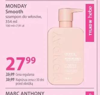 Smooth szampon do włosów Monday