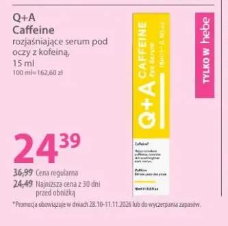 Rozjaśniające serum pod oczy z kofeiną Caffeine Q+A