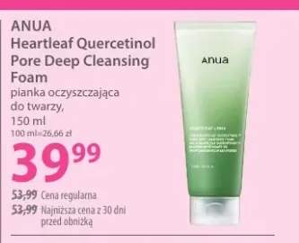 Pianka oczyszczająca do twarzy Anua Heartleaf Quercetinol Pore Deep Cleansing Foam