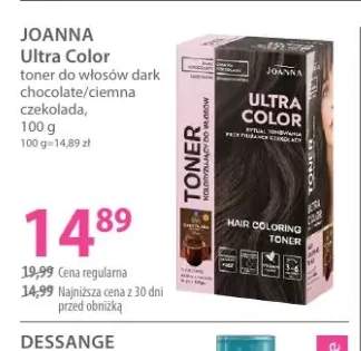 Toner do włosów dark chocolate ciemna czekolada Joanna Ultra Color
