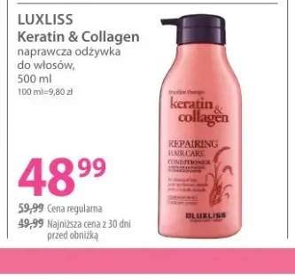 Naprawcza odżywka do włosów Keratin & Collagen Luxliss