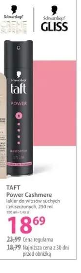 Lakier do włosów suchych i zniszczonych Power Cashmere Taft