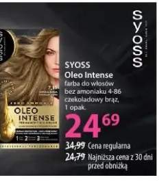 Farba do włosów bez amoniaku 4-86 czekoladowy brąz Oleo Intense Syoss